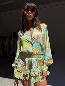 Never Fully Dressed Isla Ruffle Shorts, Multi, Multi