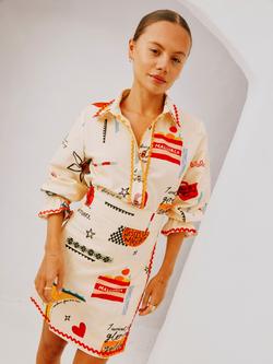 Never Fully Dressed Geanie Poema Shirt, Cream, Cream