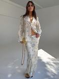 Never Fully Dressed Miley Oyster Print Shirt, Cream