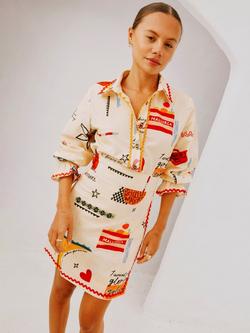 Never Fully Dressed Poema Jaspre Mini Skirt, Cream - view 2, Cream