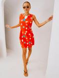 Never Fully Dressed Ioana Shell Print Mini Dress, Red