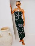 Never Fully Dressed Seashell Mesh Cami Dress, Black
