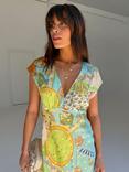 Never Fully Dressed Isla Cap Sleeve Elodie Dress, Multi