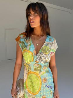 Never Fully Dressed Isla Cap Sleeve Elodie Dress, Multi - view 2, Multi