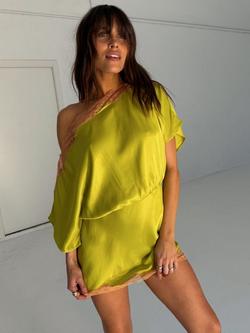 Never Fully Dressed Tilly Laced Mini Dress, Olive - view 2, Olive