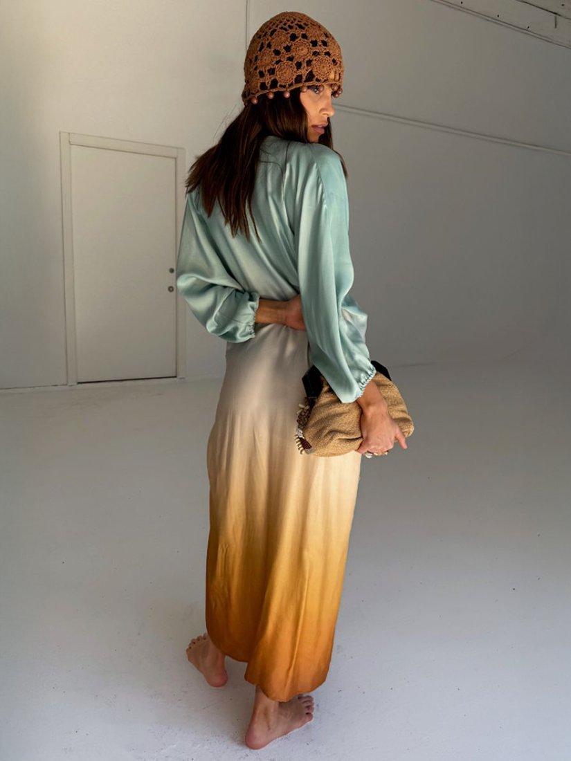 Product image 4 of 5, which shows Never Fully Dressed Toria Ombre Dress, Blue, XS