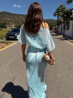 Never Fully Dressed Tilly Chiffon Dress, Blue - view 2, Blue