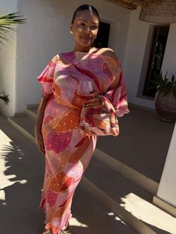 Never Fully Dressed Tilly Abstract Fleck Dress, Pink, Pink