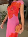Never Fully Dressed Poppy Mesh Maxi Dress, Pink
