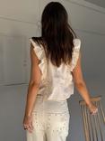Never Fully Dressed Isla Tia Ruffle Top, Cream