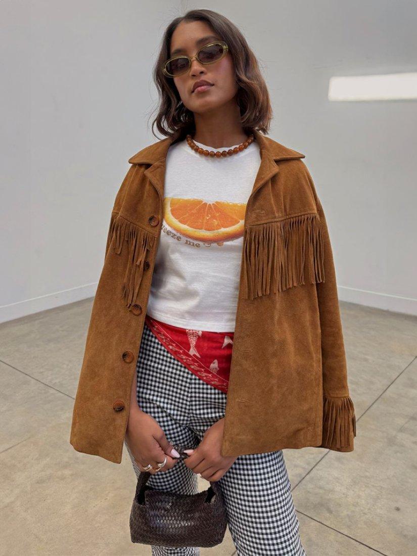 Product image 5 of 5, which shows Never Fully Dressed Squeeze Me Orange T-Shirt, White, XS