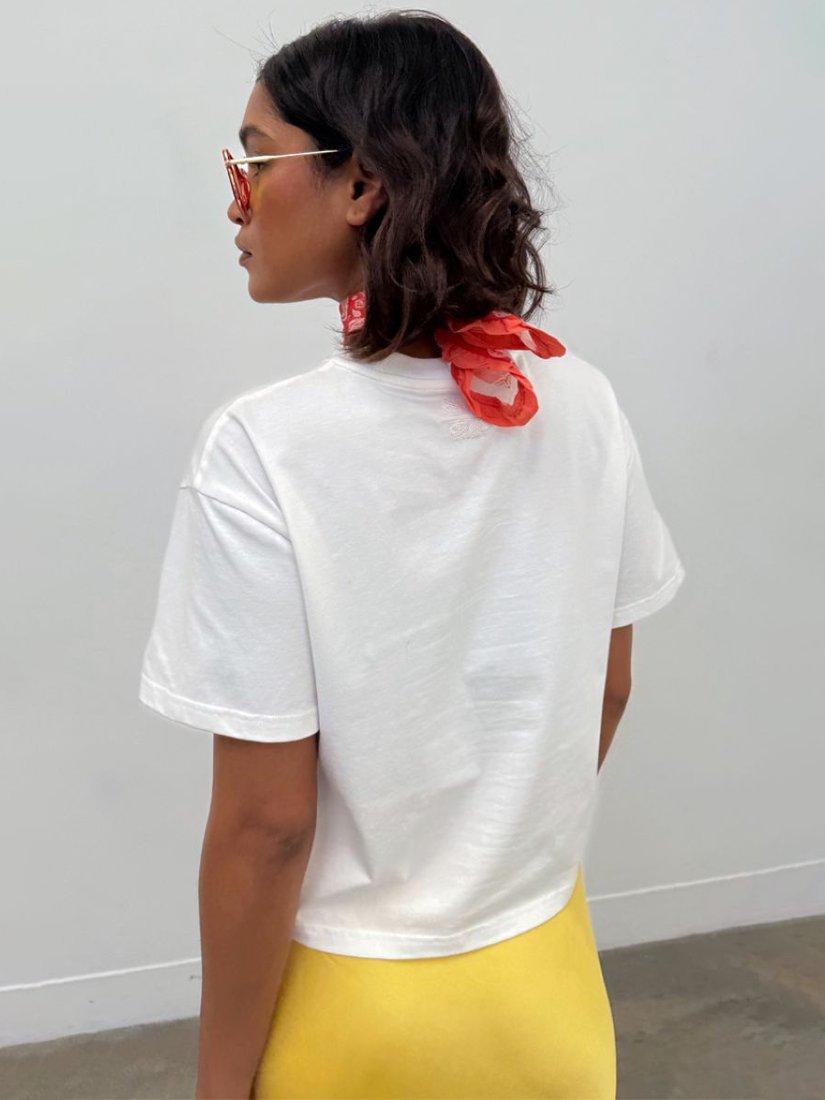 Product image 4 of 5, which shows Never Fully Dressed Don't Be Sour T-Shirt, White, XS