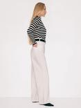Jigsaw Lucia Denim High Waist Wide Leg Jeans, White