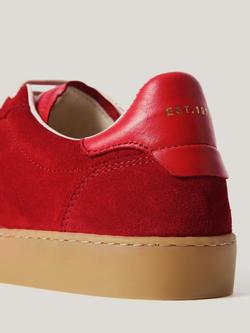 Jigsaw Portland Suede Vintage Classic Trainers - view 2, Red