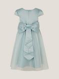 Monsoon Kids' Satin Tulle Short Sleeved Bridesmaid Dress, Sage