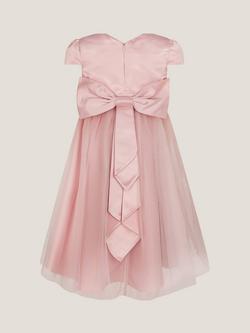 Monsoon Kids' Short Sleeved Tulle Dress, Pink - view 2, Pink