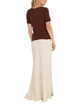 A-VIEW Rib Knit Top, Mid Brown