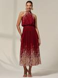 Jolie Moi Floral Halterneck Maxi Dress