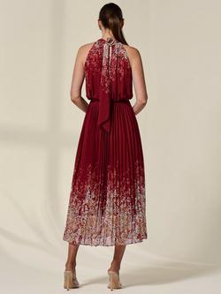 Jolie Moi Floral Halterneck Maxi Dress - view 2, Red