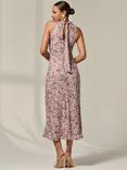 Jolie Moi Floral Halterneck Midaxi Dress, Purple