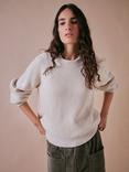 Cape Cove Textured Knit Pure Merino Wool Jumper, Ercu