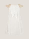 Monsoon Baby Estella Embroidered Tulle Dress, Gold