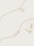 Monsoon Kids' Bridesmaid Pearl Jewellery Set, Silver