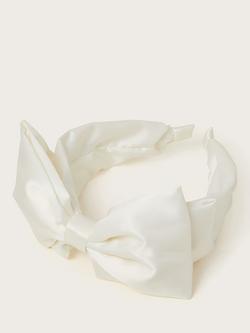 Monsoon Kids' Bridesmaid Bow Headband, Ivory, Ivory
