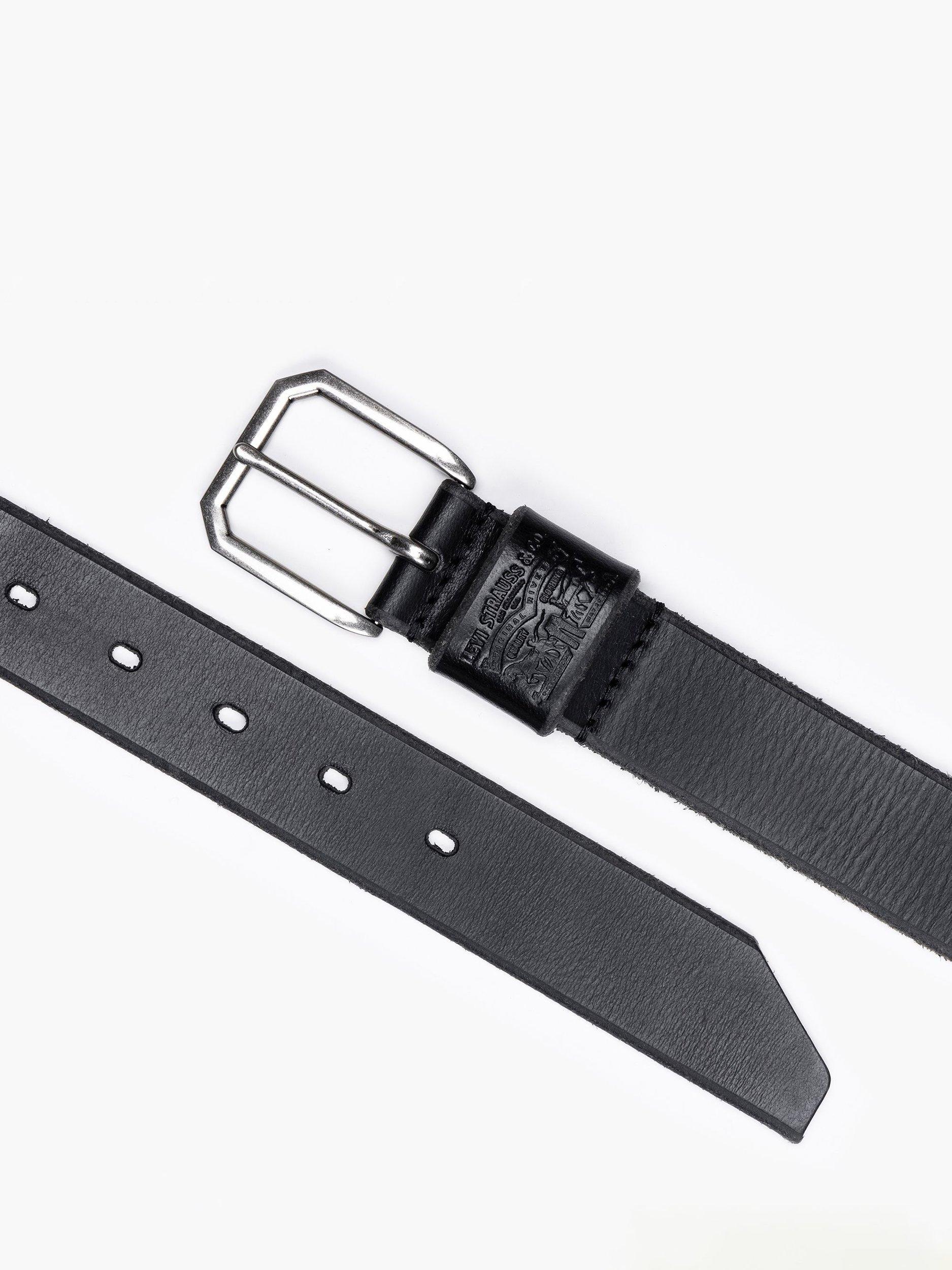 Product image 2 of 2, which shows Levi's Wide Loop Leather Belt, Caviar, 33