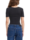 ICHI Zola Scoop Neck T-Shirt, Black