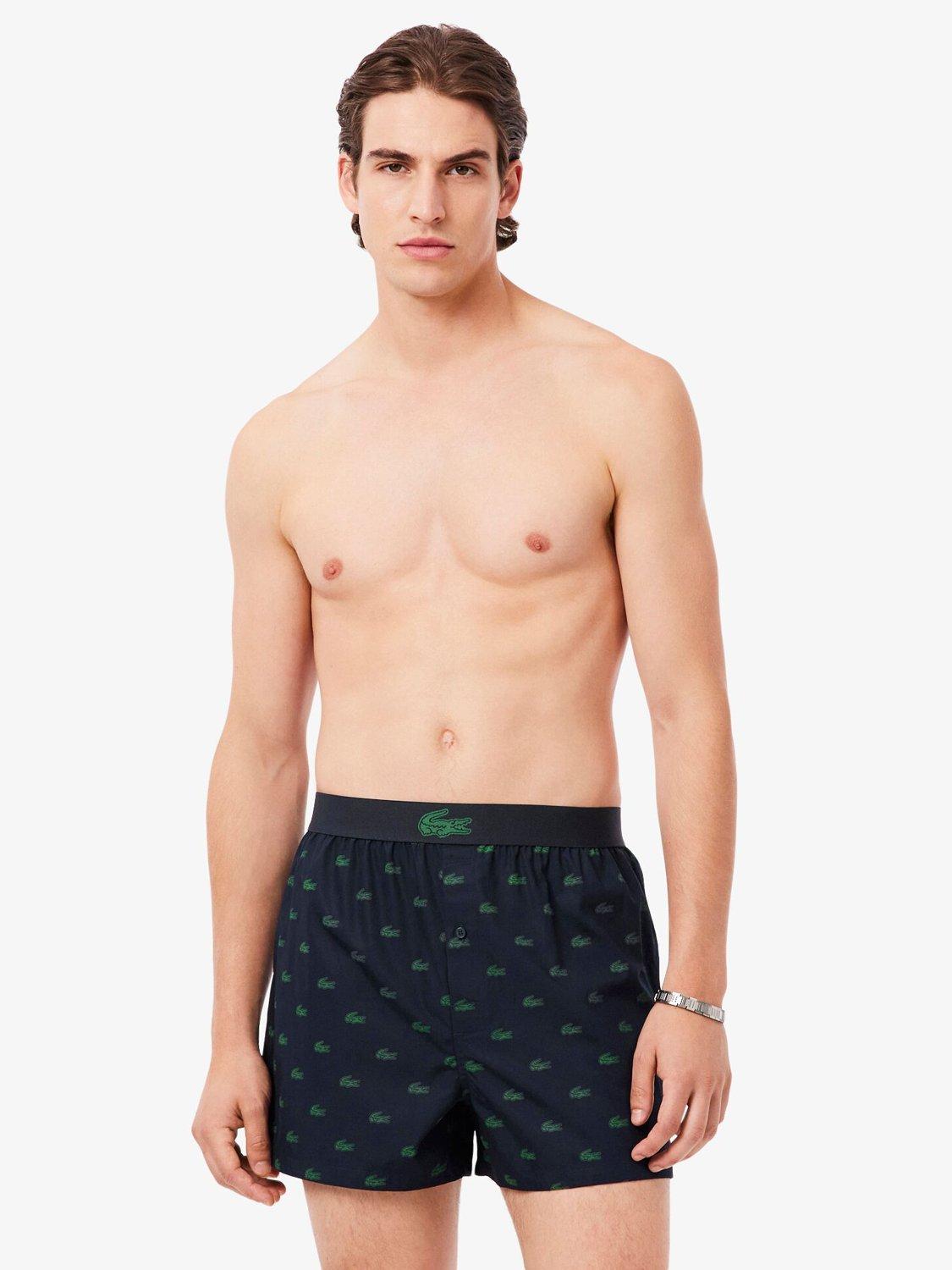 Product image 1 of 8, which shows Lacoste Logo Boxers, Pack of 3, Multi, S