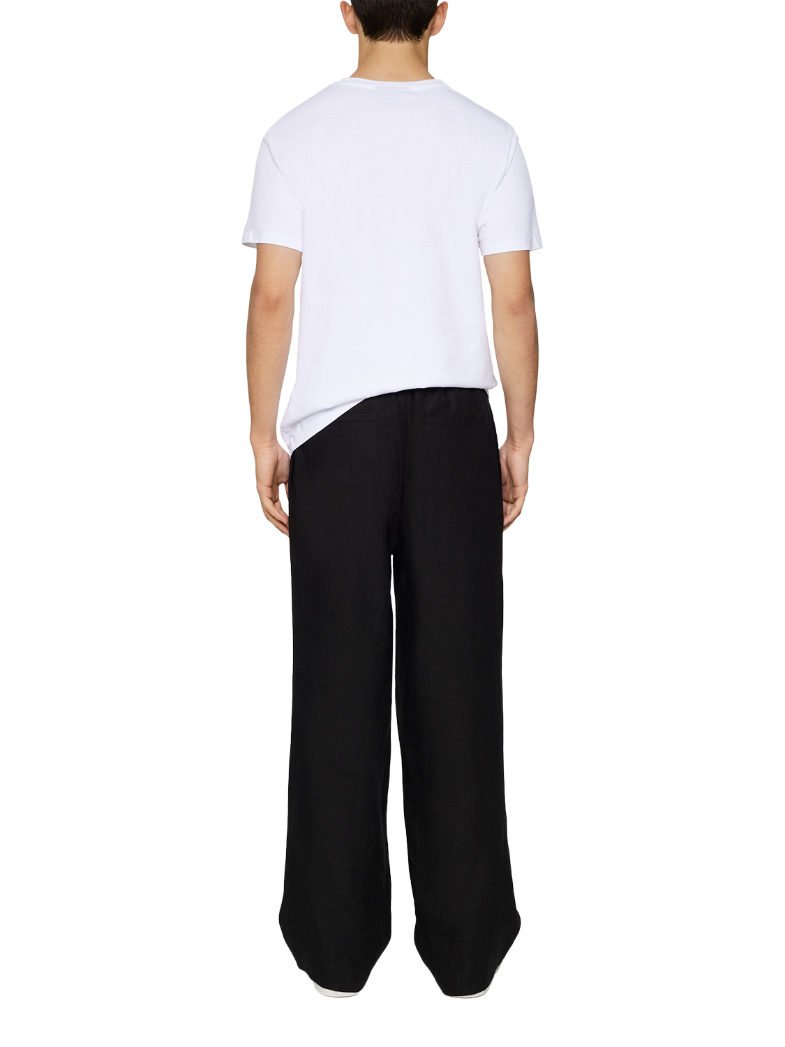 Product image 2 of 5, which shows J.Lindeberg Noah Linen Trousers, Black, L