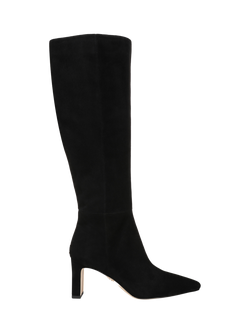 Sam Edelman Sylvia Wide Calf Suede Knee High Boots, Black, Black