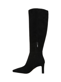 Sam Edelman Sylvia Wide Calf Suede Knee High Boots, Black - view 2, Black