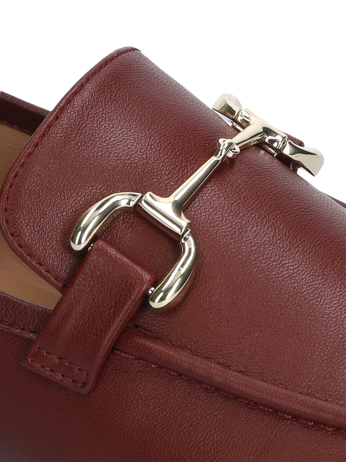 Product image 3 of 4, which shows Bibi Lou Carmin Leather Loafers, Red, 5