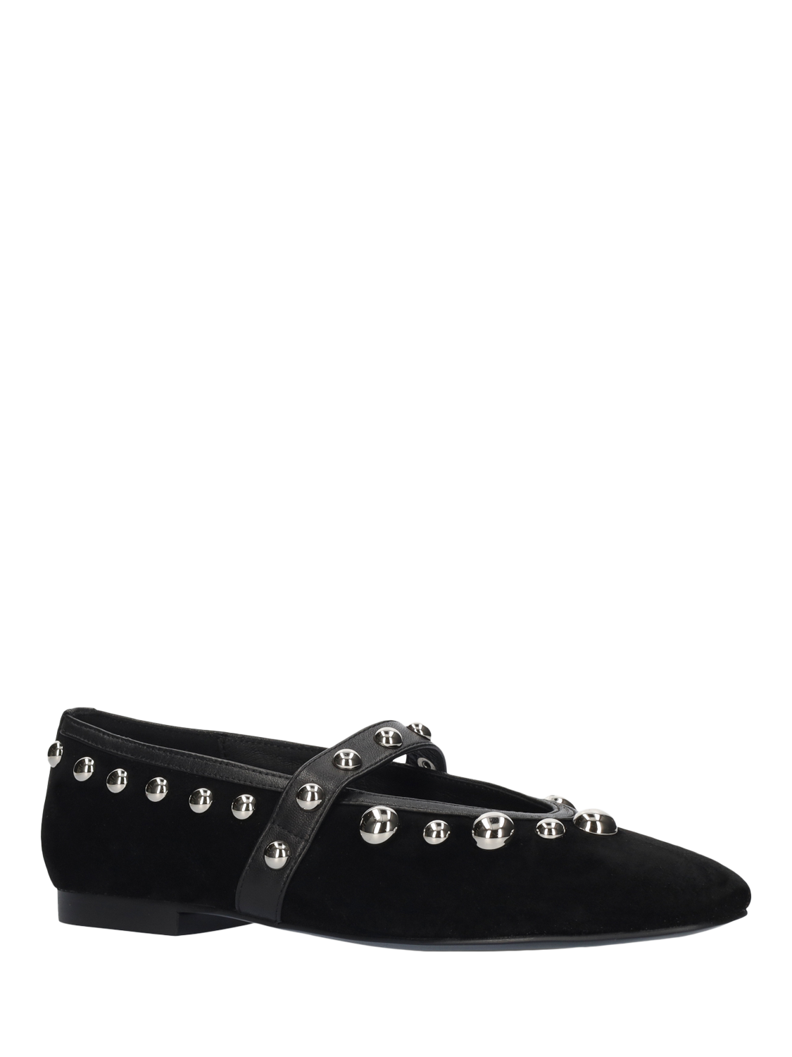 Product image 2 of 4, which shows Bibi Lou Studded Mary Jane Pumps, Black, EU37
