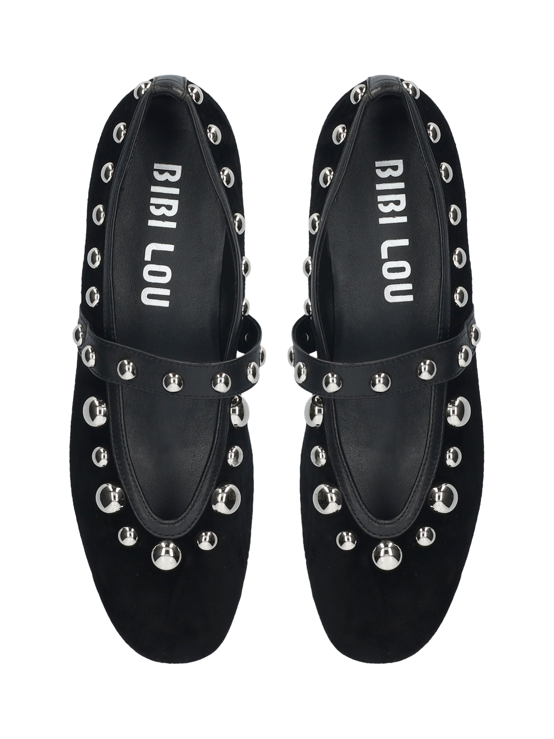 Product image 3 of 4, which shows Bibi Lou Studded Mary Jane Pumps, Black, EU37
