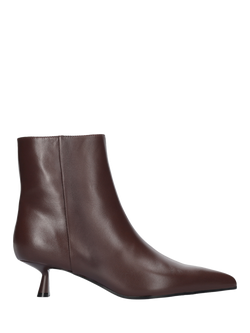Bibi Lou Pointed Leather Ankle Boots, Burgundy