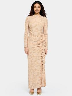 DASKA Erif Jacquard Maxi Dress, Beige, Beige