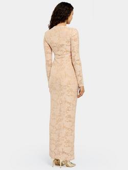 DASKA Erif Jacquard Maxi Dress, Beige - view 2, Beige
