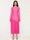 DASKA Melissa Texture Contrast Maxi Dress, Pink