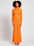 DASKA Silia Textured Maxi Dress, Orange