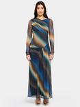 DASKA Mila Abstract Drape Detail Maxi Dress, Multi