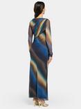 DASKA Mila Abstract Drape Detail Maxi Dress, Multi
