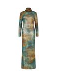 DASKA Araa Abstract Metallic Maxi Dress, Multi