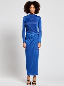 DASKA Athena Twist Detail Maxi Dress, Cobalt, Cobalt