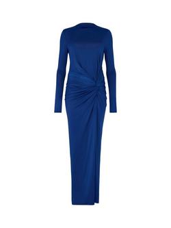 DASKA Athena Twist Detail Maxi Dress, Cobalt - view 2, Cobalt