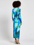 DASKA Athena Abstract Twist Detail Maxi Dress