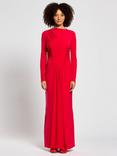 DASKA Chara Ruched Maxi Dress, Red
