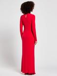 DASKA Chara Ruched Maxi Dress, Red